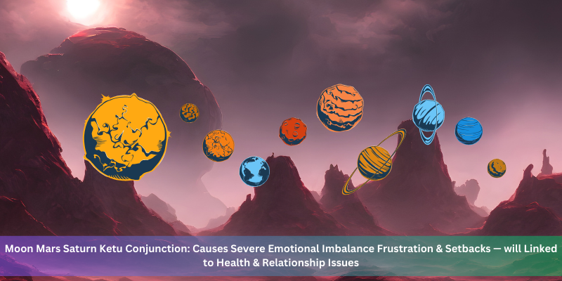 Moon Mars Saturn Ketu Conjunction: Causes Severe Emotional Imbalance Frustration & Setbacks — will Linked to Health & Relationship Issues